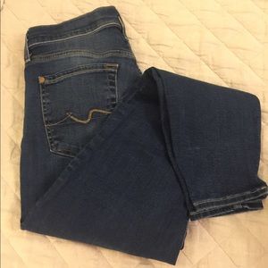 7 for all mankind cropped skinny size 29